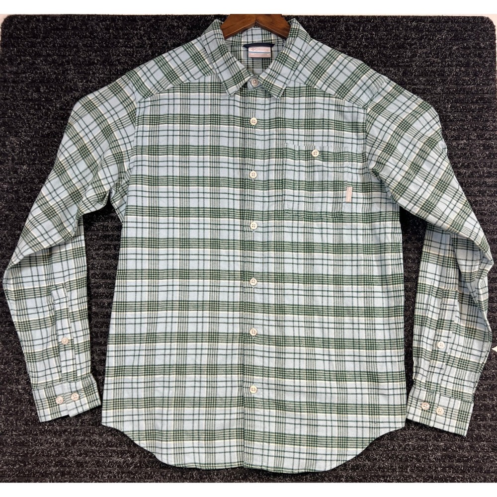 Columbia Flannel Shirt Plaid Button Up Long Sleeve Outdoor Casual Mens‎ M